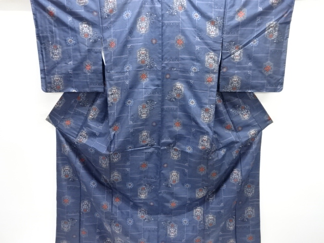 JAPANESE KIMONO / UNUSE MURAYAMA OSHIMA TSUMUGI / WOVEN FLOWER